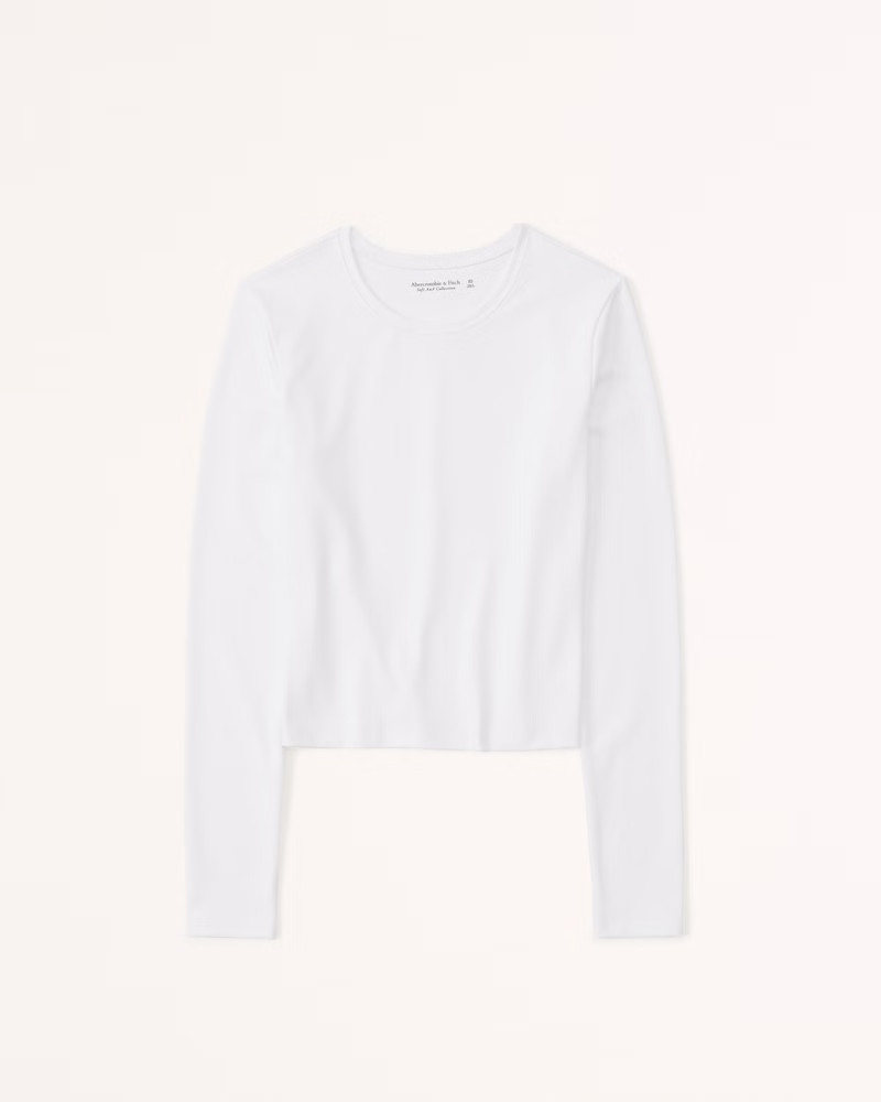 Long-Sleeve Seamless Fabric Crew Top | Abercrombie & Fitch (US)