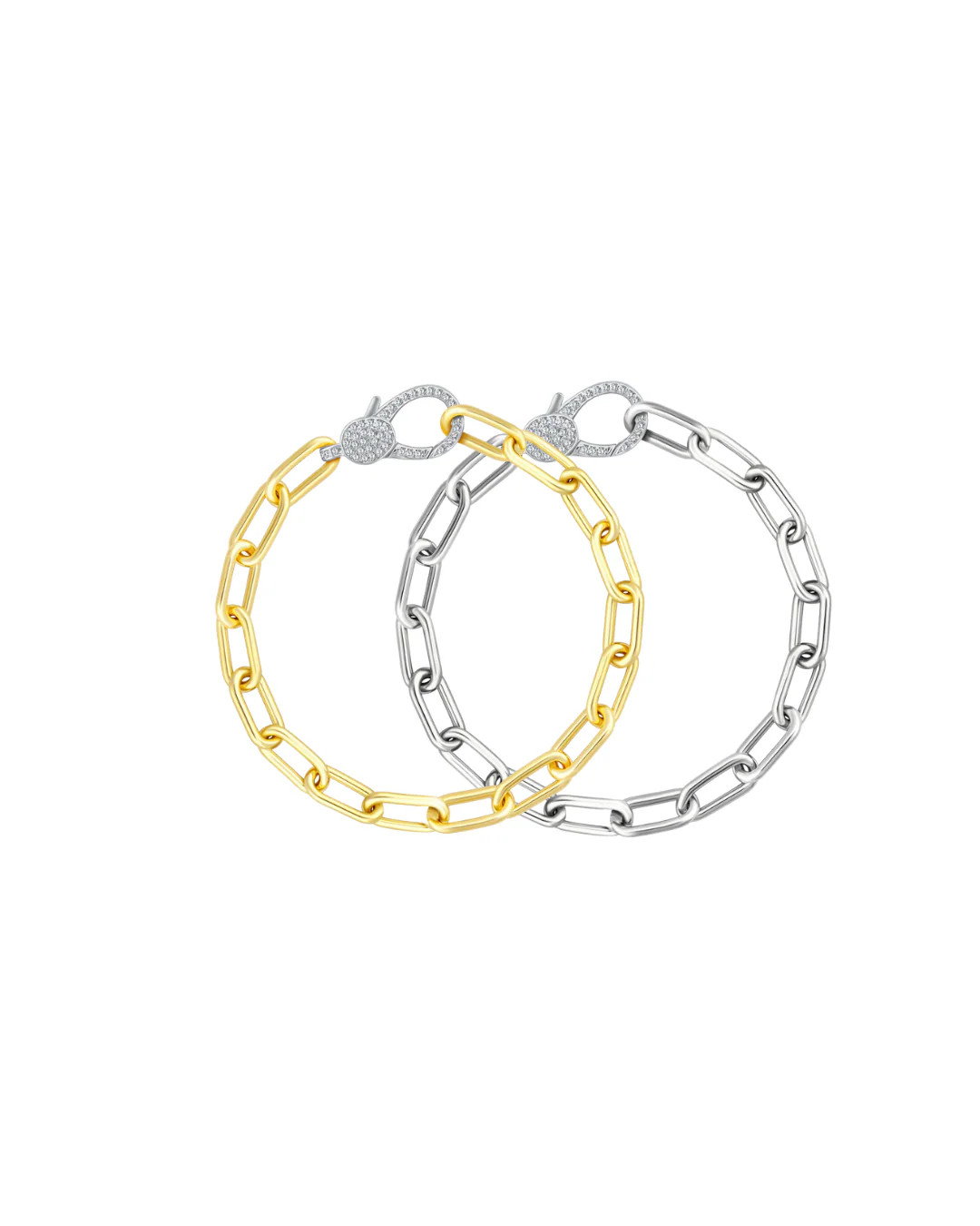 Chunky Link Chain with Pavé Clasp Bracelet | MB Styles