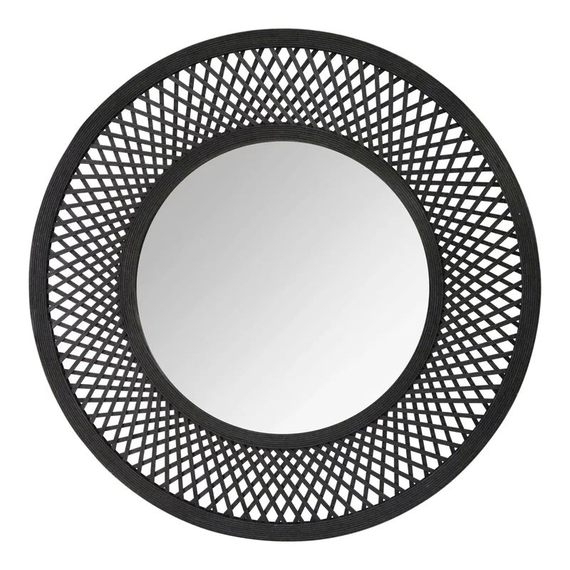 Asrani Woven Rattan Eclectic Accent Mirror | Wayfair North America