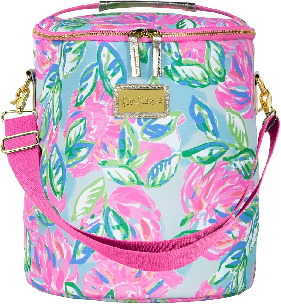 Lilly Pulitzer Pink/Blue/Green Insulated Soft Beach Cooler with Adjustable/Removable Strap and Do... | Amazon (US)