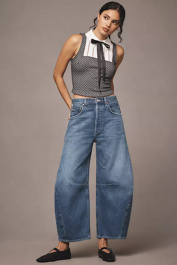 Horseshoe High-Rise Barrel Jeans | Anthropologie (US)