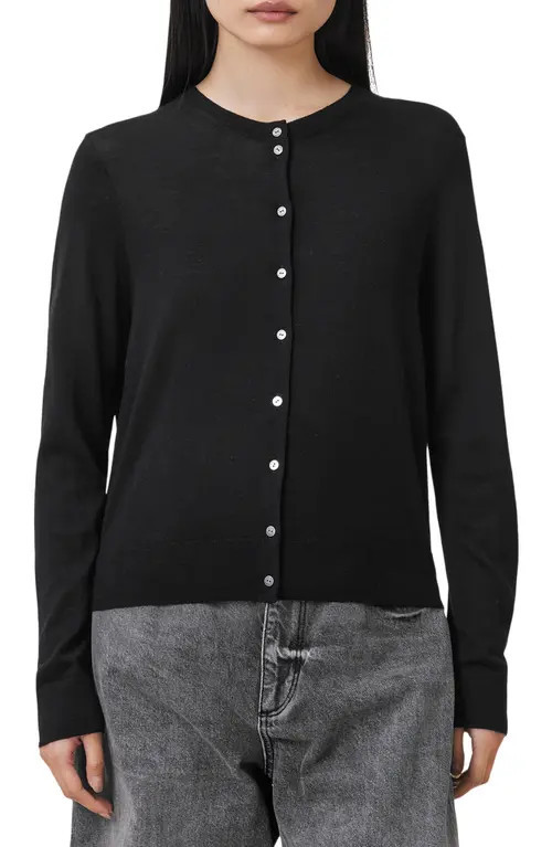 AllSaints Anouk Cardigan in Black at Nordstrom, Size Large | Nordstrom