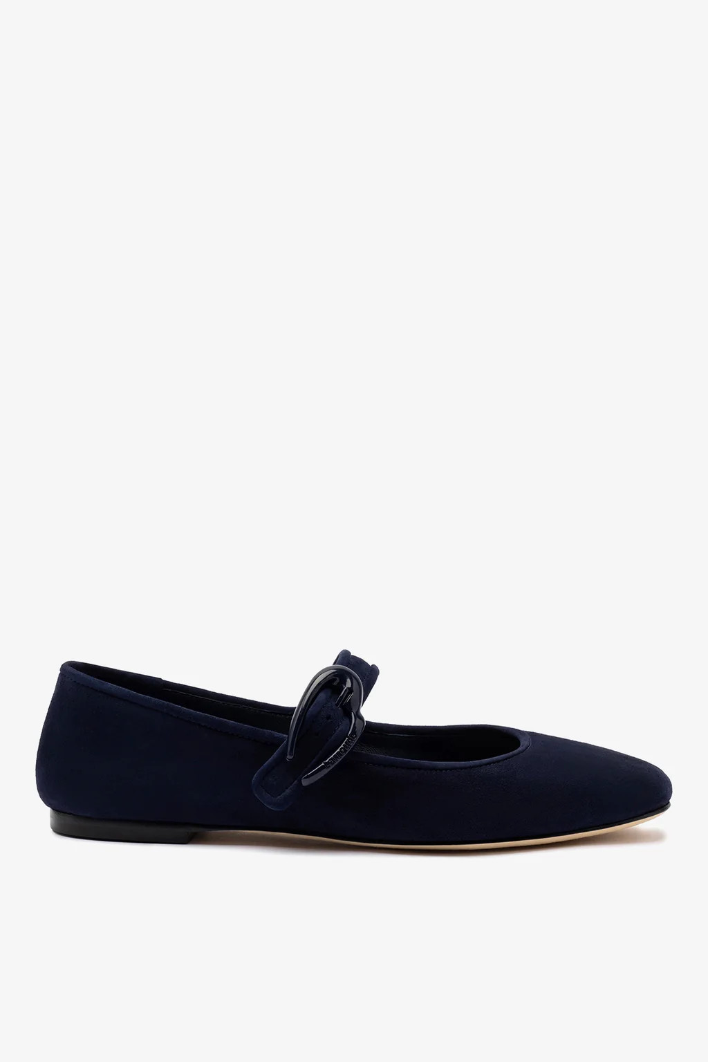 Verona Ballet Flat In Navy Suede | Larroude