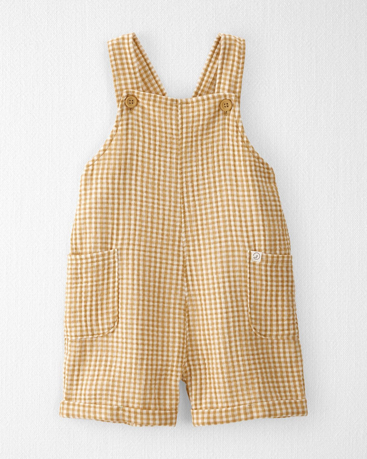 Spring Moss Toddler Organic Cotton Gauze Shortall in Green | carters.com | Carter's