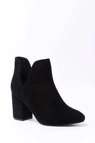 Faux Suede Cutout Booties | Forever 21 (US)