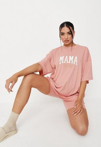 Missguided - Pink Co Ord Mama Maternity T Shirt | Missguided (US & CA)