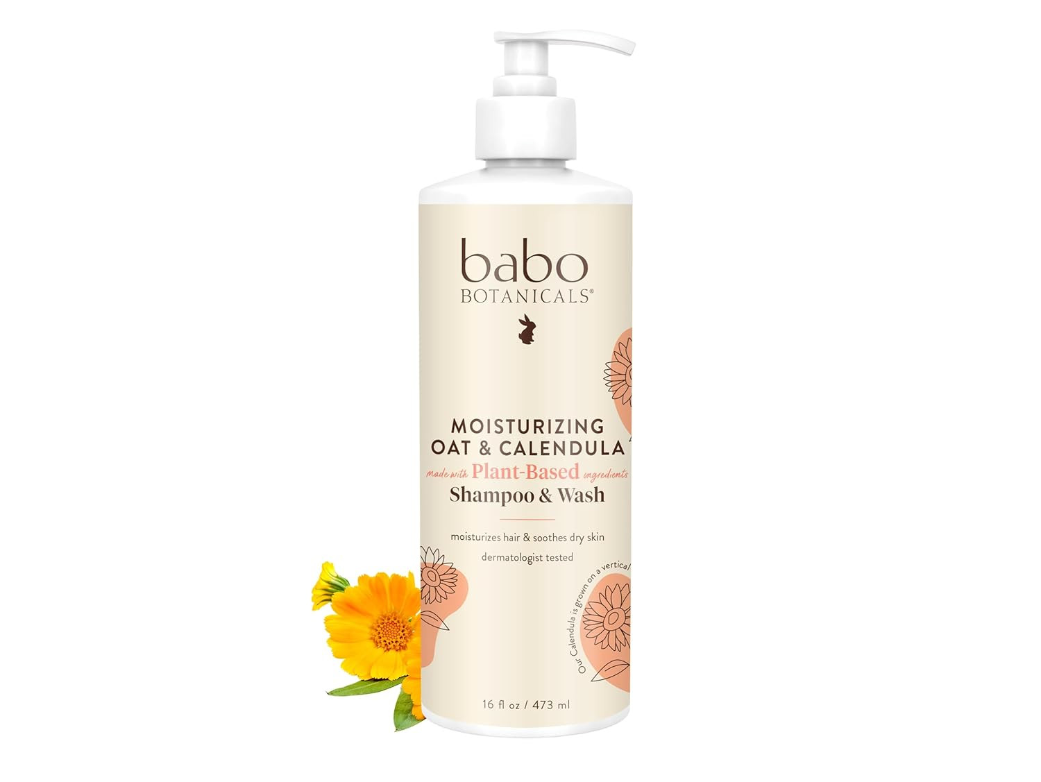 Babo Botanicals Moisturizing Oat & Calendula 2-in-1 Shampoo & Wash – Gentle Cleansing for Dry o... | Amazon (US)