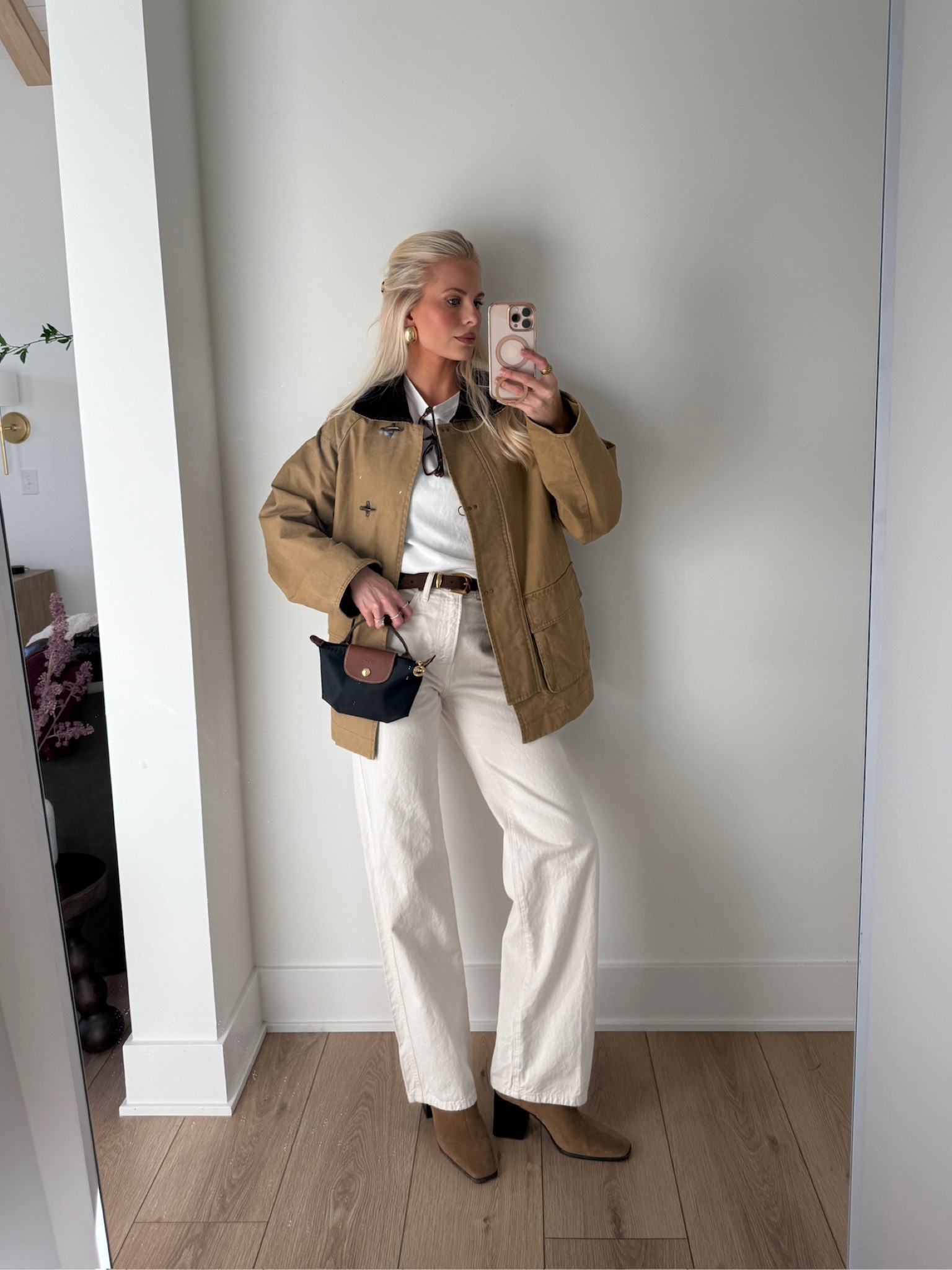 Barn Jacket Styling - wearing a small in jacket & tee, 26 in jeans, linking similar glasses, boots & belts! #kathleenpost #barnjacket #fallfashion

#LTKSeasonal #LTKStyleTip