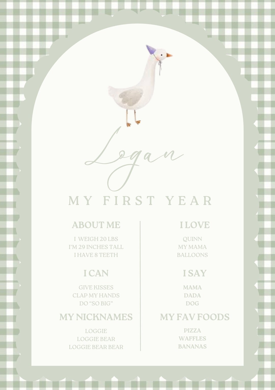 One Silly Goose Editable Milestone Board, Silly Goose Birthday, Instant Download, Editable Templa... | Etsy (US)