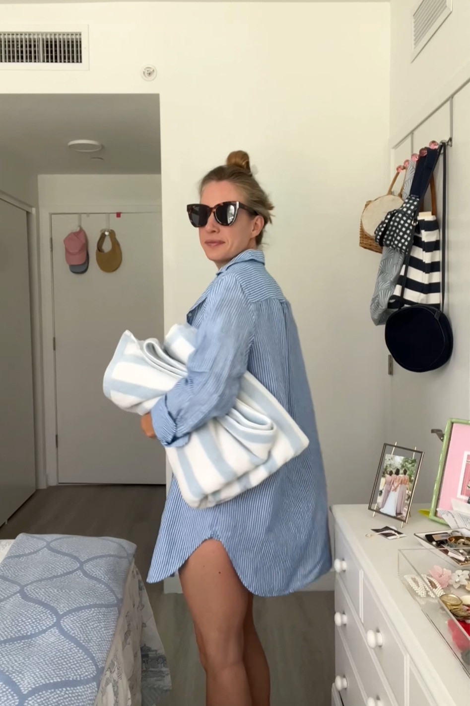 Best swimsuit cover up! wearing a Small / beach day, pool day, beach outfit, swimsuit, blue and white dress, linen beach cover up

#LTKSwim #LTKTravel #LTKFindsUnder50