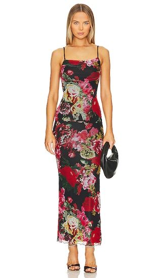 Molly Maxi Dress in Black Floral | Revolve Clothing (Global)