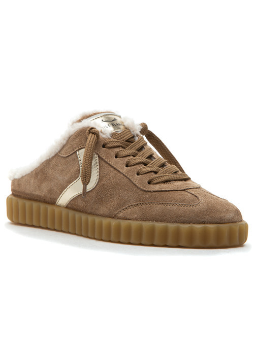 Ines Mule Sneaker Light Brown Suede | Jildor Shoes