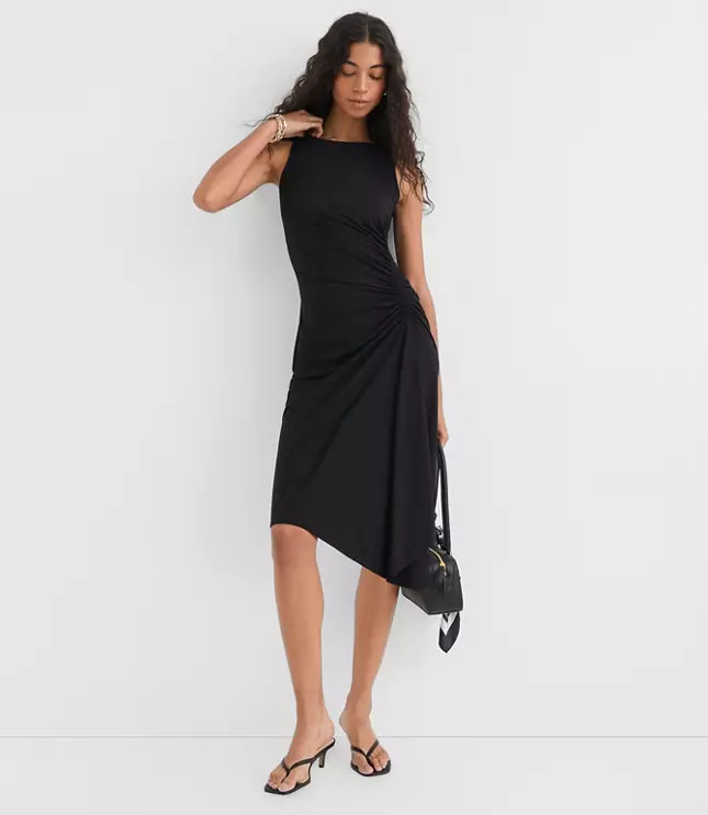 Ruched Halter Mini Dress | LOFT