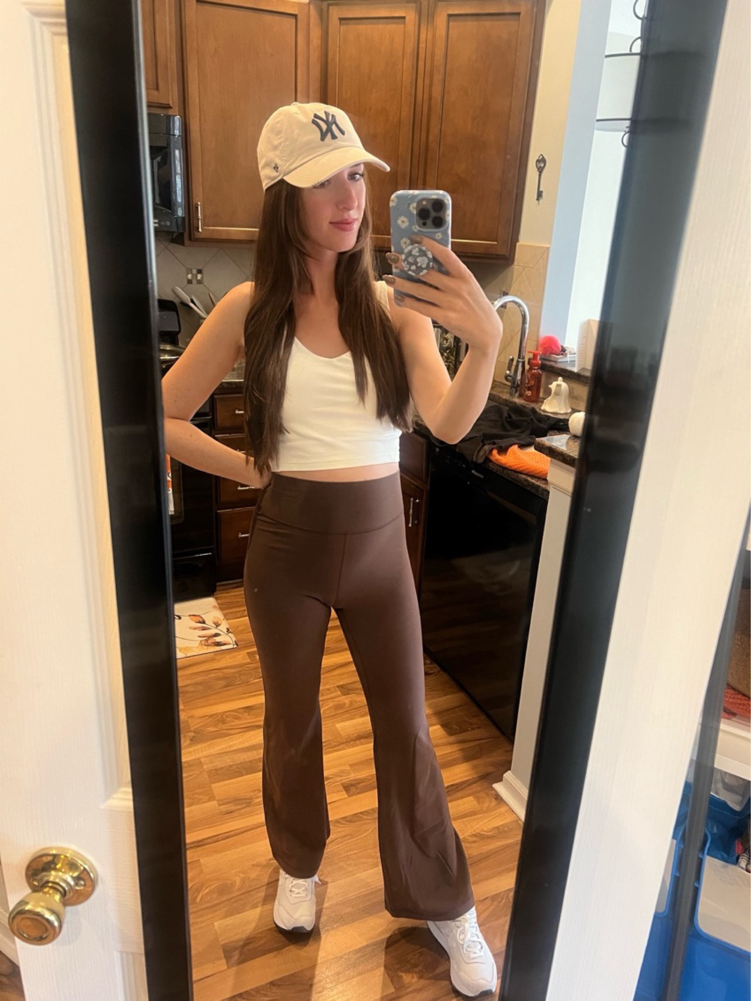 Shop these amazing brown flare out leggings 🤎 they are amazing for your maternity bump! very stretchy material 10/10 recommend  

#LTKFindsUnder50 #LTKFitness #LTKFallSale