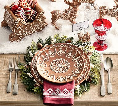 Gingerbread Stoneware Salad Plates - Set of 4 | Pottery Barn (US)