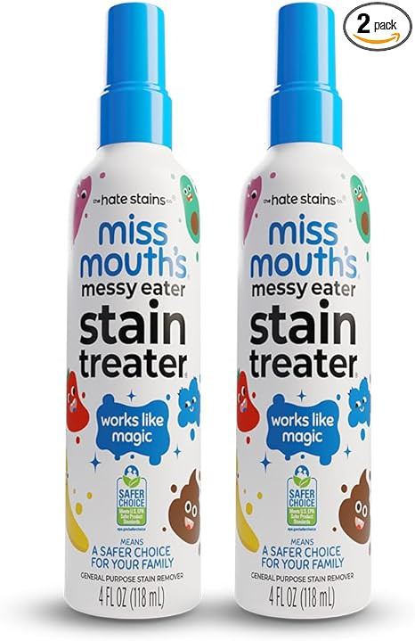Miss Mouth's Messy Eater Stain Treater Spray - 4oz 2 Pack Stain Remover - Newborn & Baby Essentia... | Amazon (US)