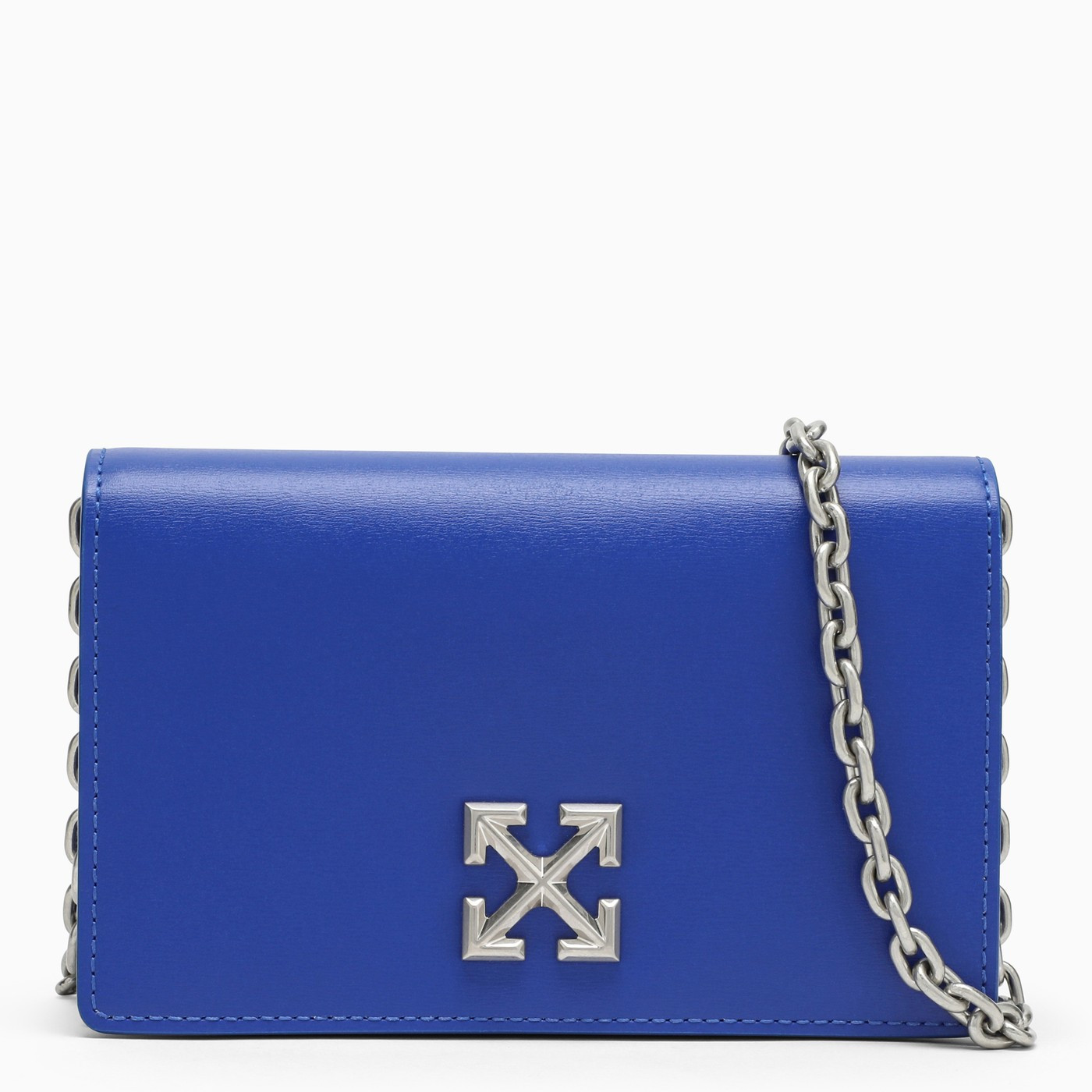 Blue leather shoulder bag | The Double F