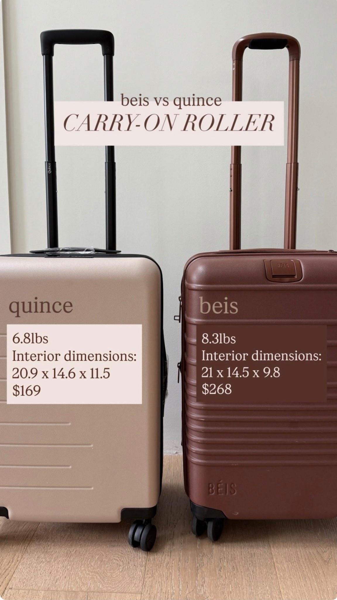 Side by side comparison on two of my favorite carry-on luggage pieces. 

#LTKTravel #LTKOver40 #LTKSeasonal