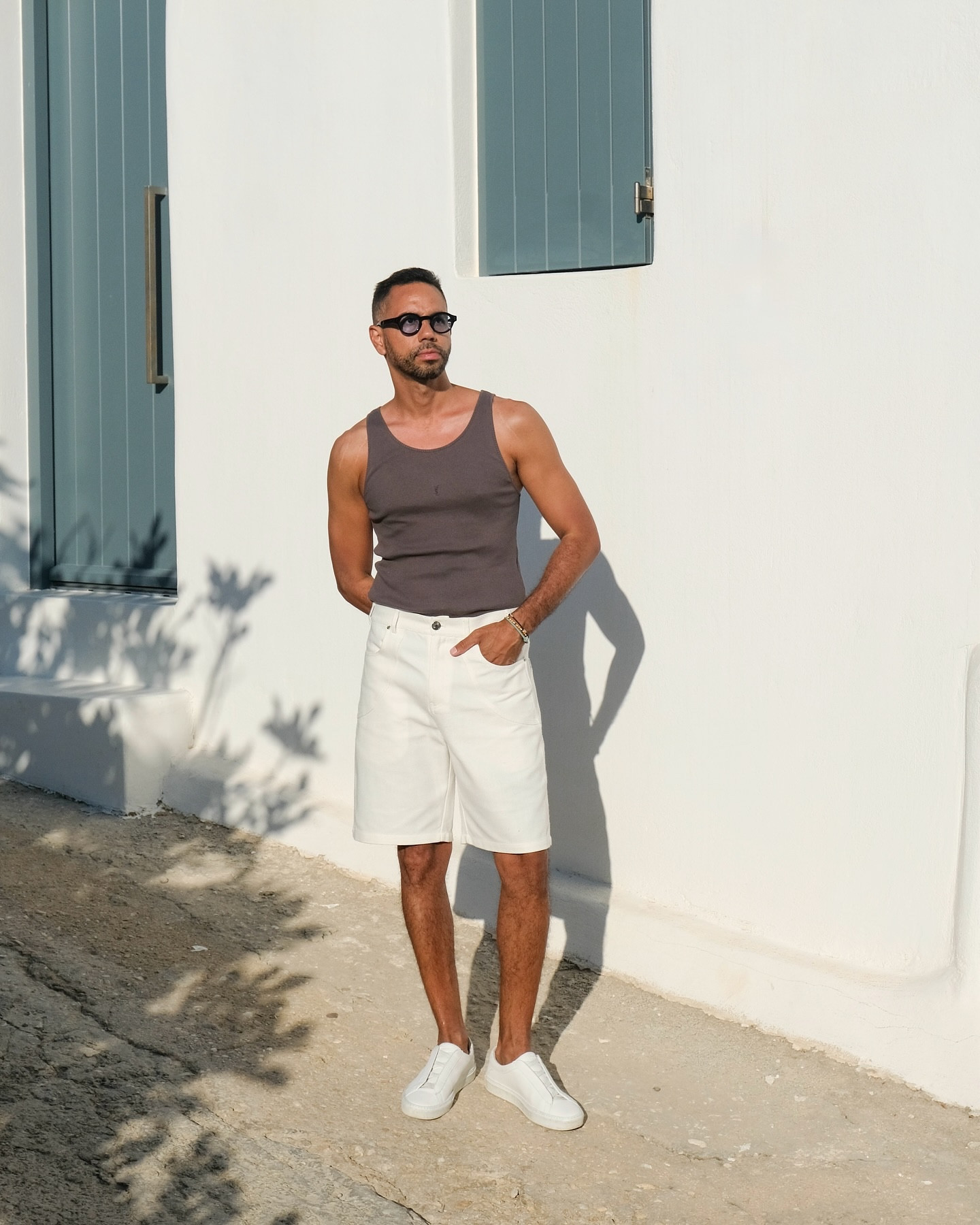 Summer uniform: tank and shorts 💙

Wearing:
Tank top @ysl 
Shorts @krostnewyork 
Sneakers @koio 

📍 Paros, Greece 🇬🇷 

#VacationMode
#SummerVibes
#IslandStyle
#TravelInStyle
#SeasideStyle
#SunChaser
#EuropeanSummer
#HolidayLook
#WhiteWallWanderer
#wanderwithstyle

#LTKMens #LTKSeasonal #LTKSwim