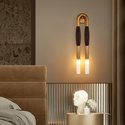 CityFurn 2-Light Modern Vintage Horsehair Wall Sconce | Target