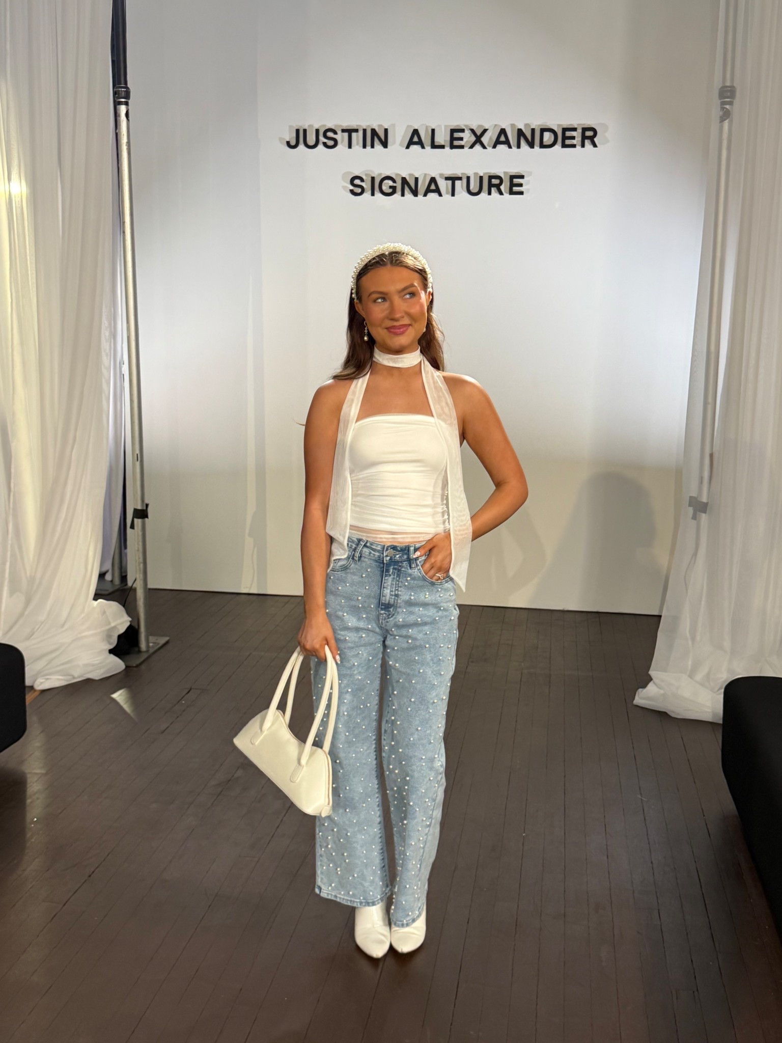 Bridal fashion week ootd for my casual morning! Im a size small in the pants and top!

#LTKdayinmylife #LTKootd