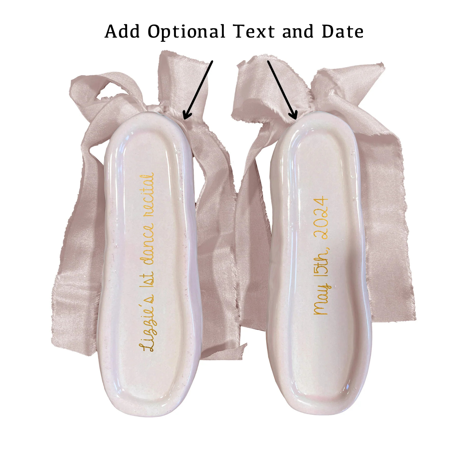 Monogrammed Ballet Slipper Set | Ruby Clay Company