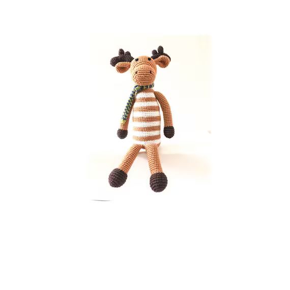 Moose  Handmade Kids Soft Toy  Pebble Fair Trade Gift  Knit | Etsy | Etsy (US)