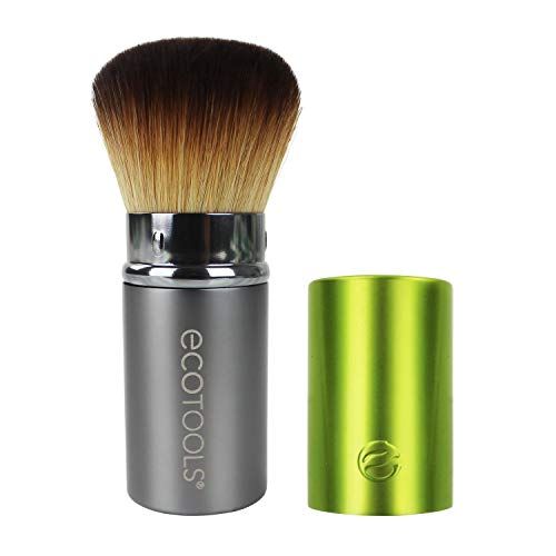 EcoTools Travel Kabuki Makeup Brush for Foundation, Blush, Bronzer, and Powder, Retractable, Green,  | Amazon (US)
