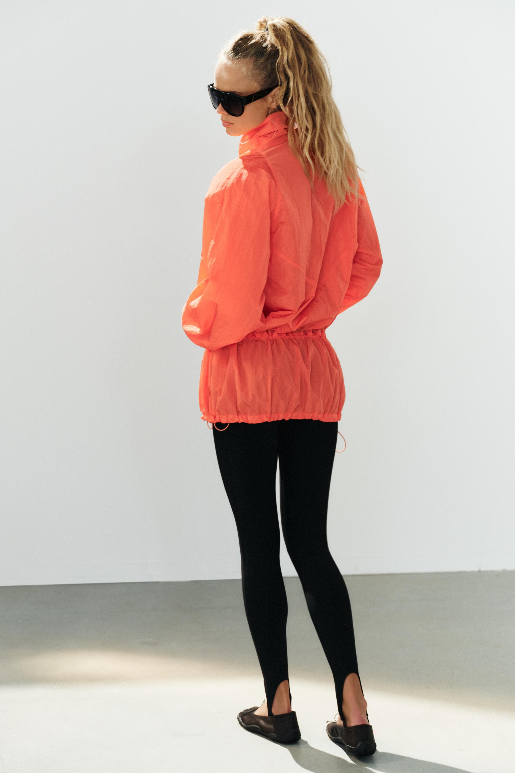 NYLON JACKET WITH SHOULDER PADS AND ZIP | Zara US