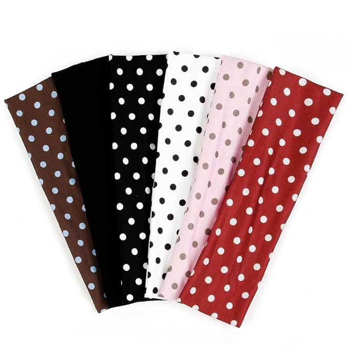 TERSE Polka Dot Headbands for Women Trendy Women Hair Accessories: Cute Head Bands for Women's Ha... | Amazon (US)