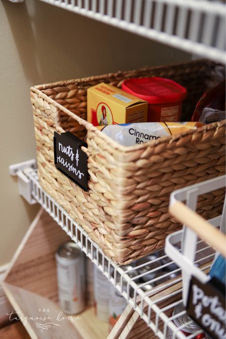My pantry has three different types of baskets for different purposes.

#LTKHome