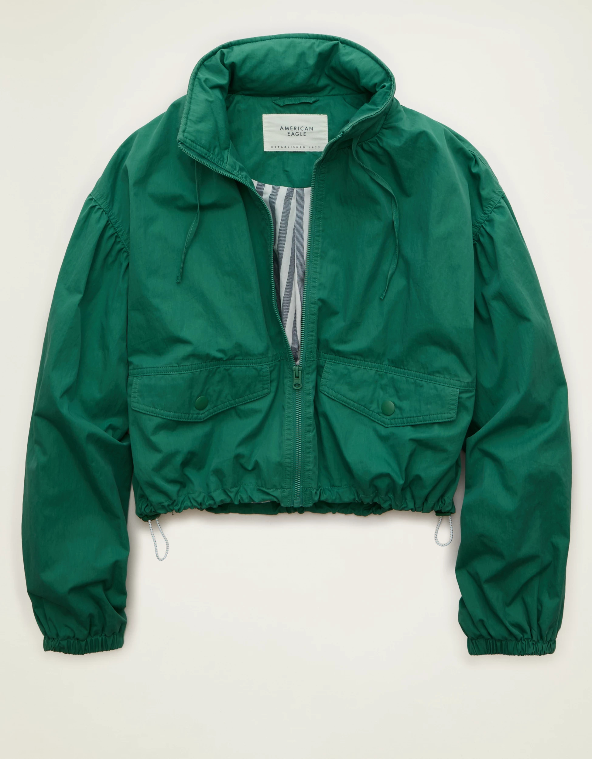 AE Cropped Windbreaker Jacket | American Eagle Outfitters (US & CA)