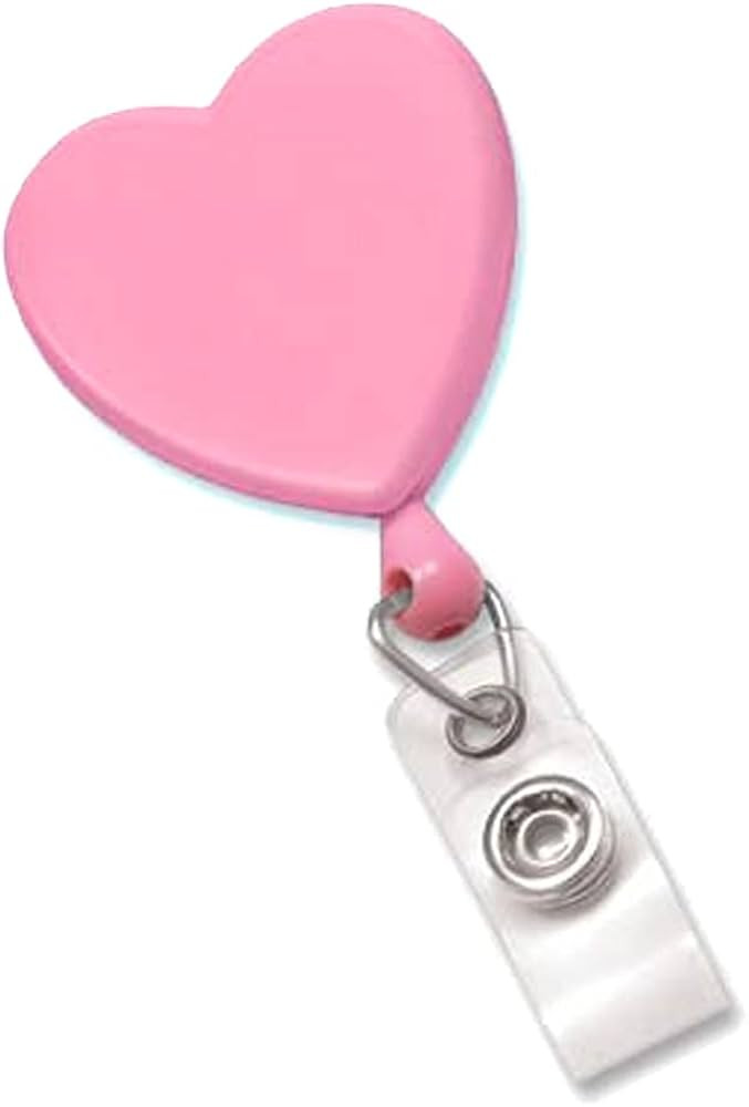 Specialist ID Heart Shaped Retractable Badge Reel with Rotating Swivel Spring Clip - Cute Heavy D... | Amazon (US)