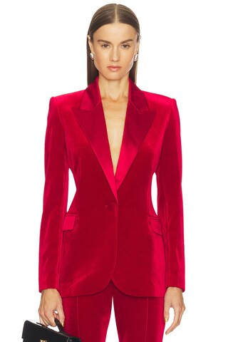 Nadine Merabi Beatrice Blazer in Red from Revolve.com | Revolve Clothing (Global)