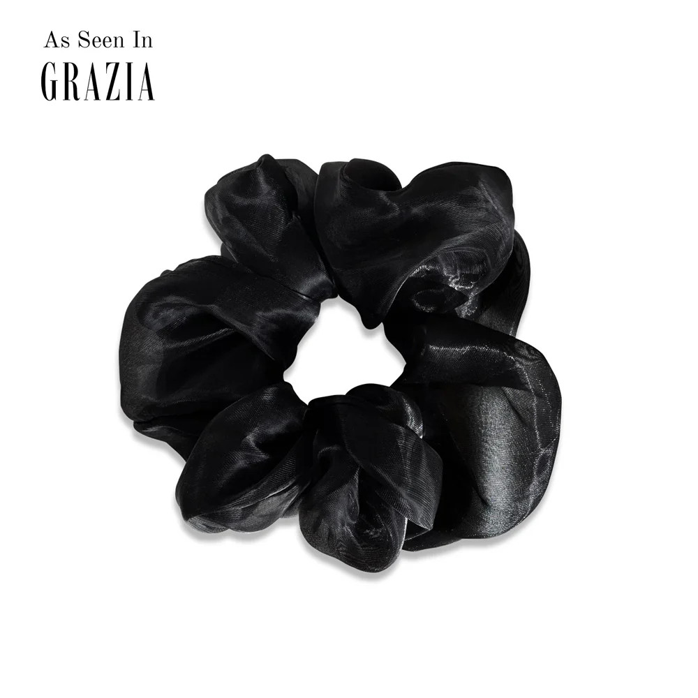 Black Organza Hair Scrunchie | Anisa Sojka