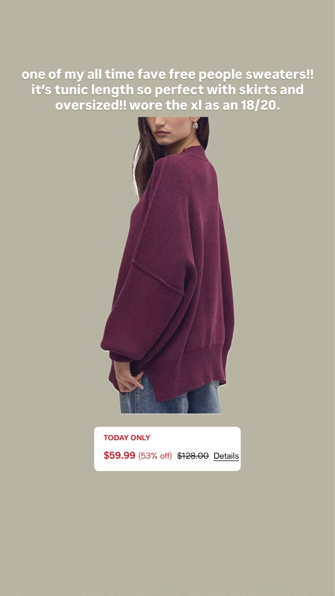 Free people tunic sweater on sale

#LTKSaleAlert
