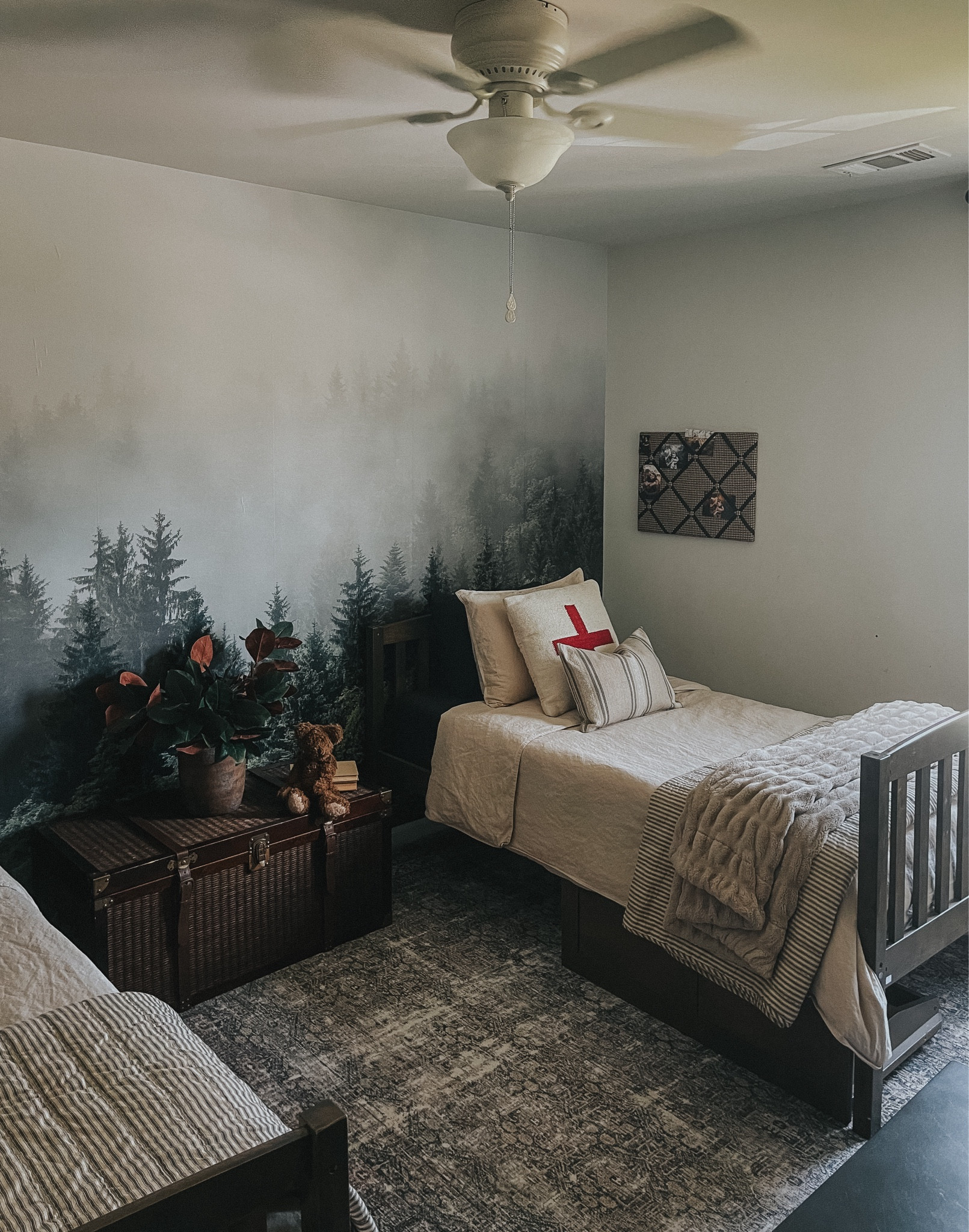 Boys room bedding - vintage modern kids room. Neutral bedding. Pure down. Striped quilt  

#LTKStyleTip #LTKHome #LTKKids