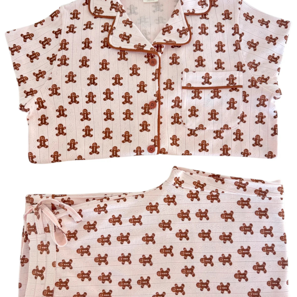 Blush Gingerbread / Organic Pointelle Women's Lounge Set | SpearmintLOVE
