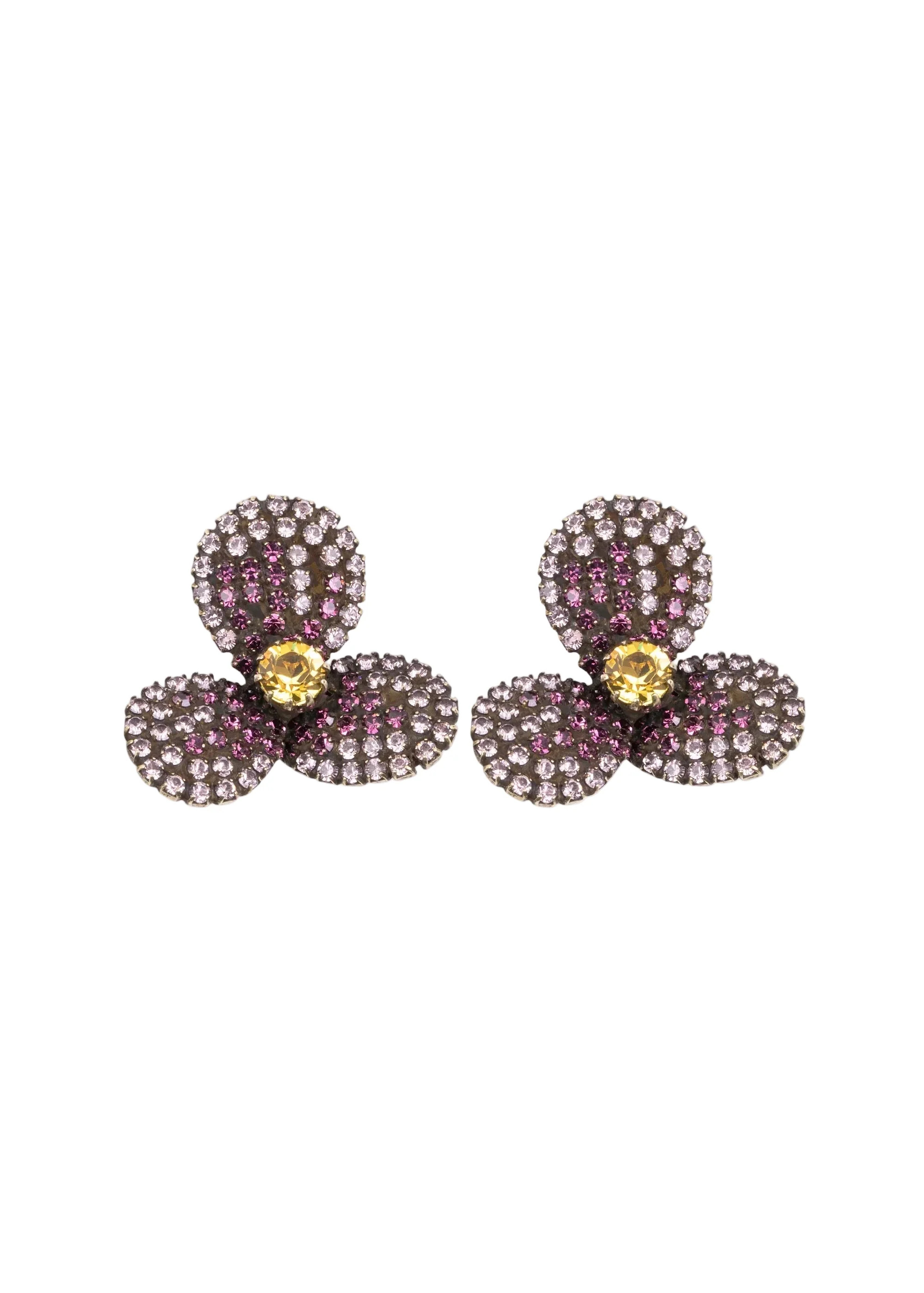 Isabelle Earrings in Amethyst | Over The Moon
