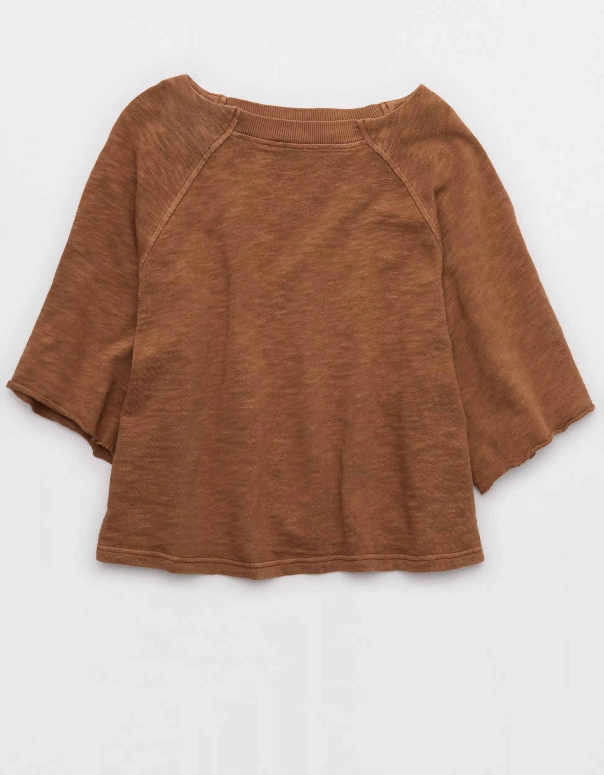 Aerie It's Casual Knit Slub T-Shirt | American Eagle Outfitters (US & CA)