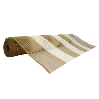 21" Jute Mesh Striped Ribbon by Celebrate It® Occasions™ | Michaels Stores