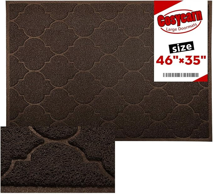 Large Door Mats,46x35 Inches XL Jumbo Size Outdoor Indoor Entrance Doormat, Waterproof, Easy Clea... | Amazon (US)