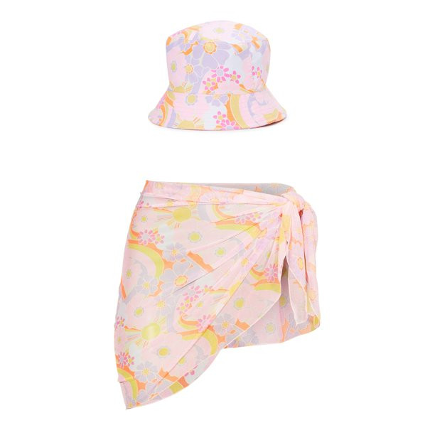 No Boundaries Juniors' Print Bucket Hat and Sarong Set, 2-Piece | Walmart (US)