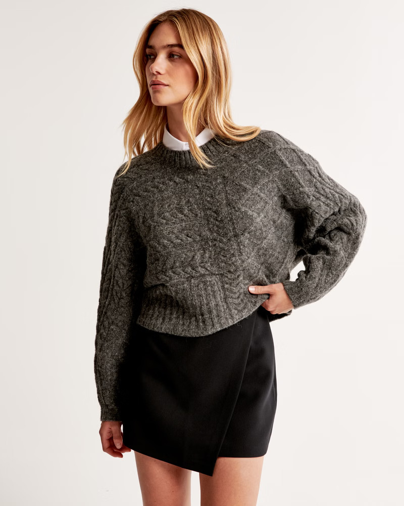 Women's Cable Crew Dolman Sweater | Women's Up To 40% Off Select Styles | Abercrombie.com | Abercrombie & Fitch (US)