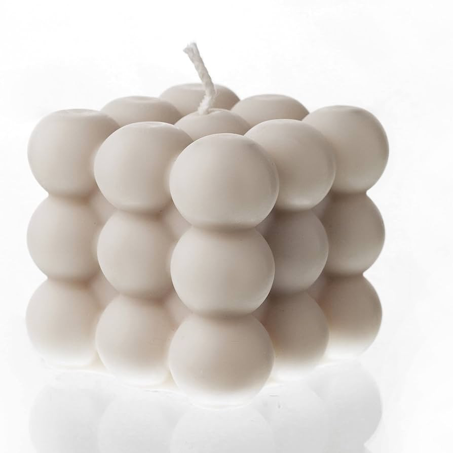 LAWA Bubble Candle - Cube Soy Wax Geometric Candle Elegant Aesthetic Candle Housewarming Gift Hom... | Amazon (US)