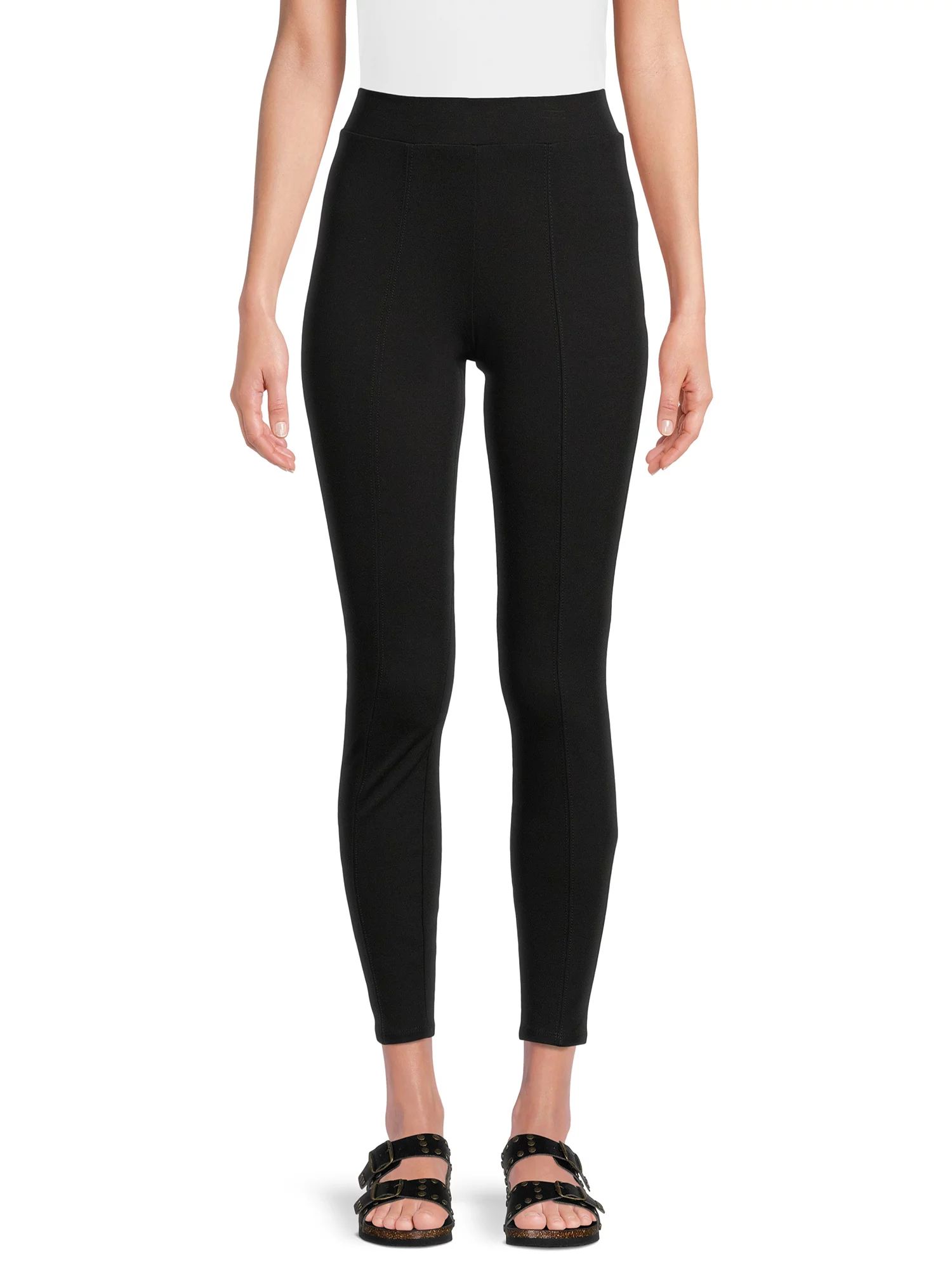 Time and Tru Women's High Rise Ponte Jeggings | Walmart (US)