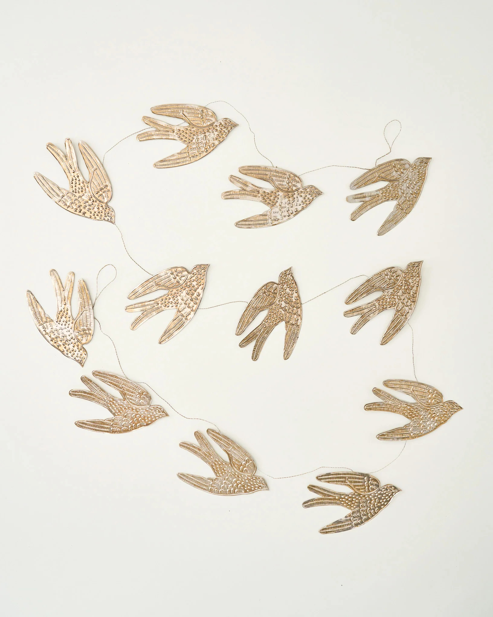 Pressed Metal Dove Garland, 72" | Magnolia