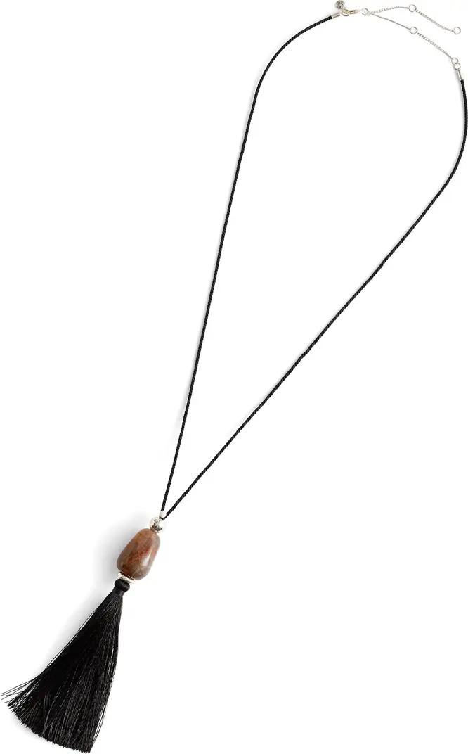 Semiprecious Stone Tassel Long Necklace | Nordstrom