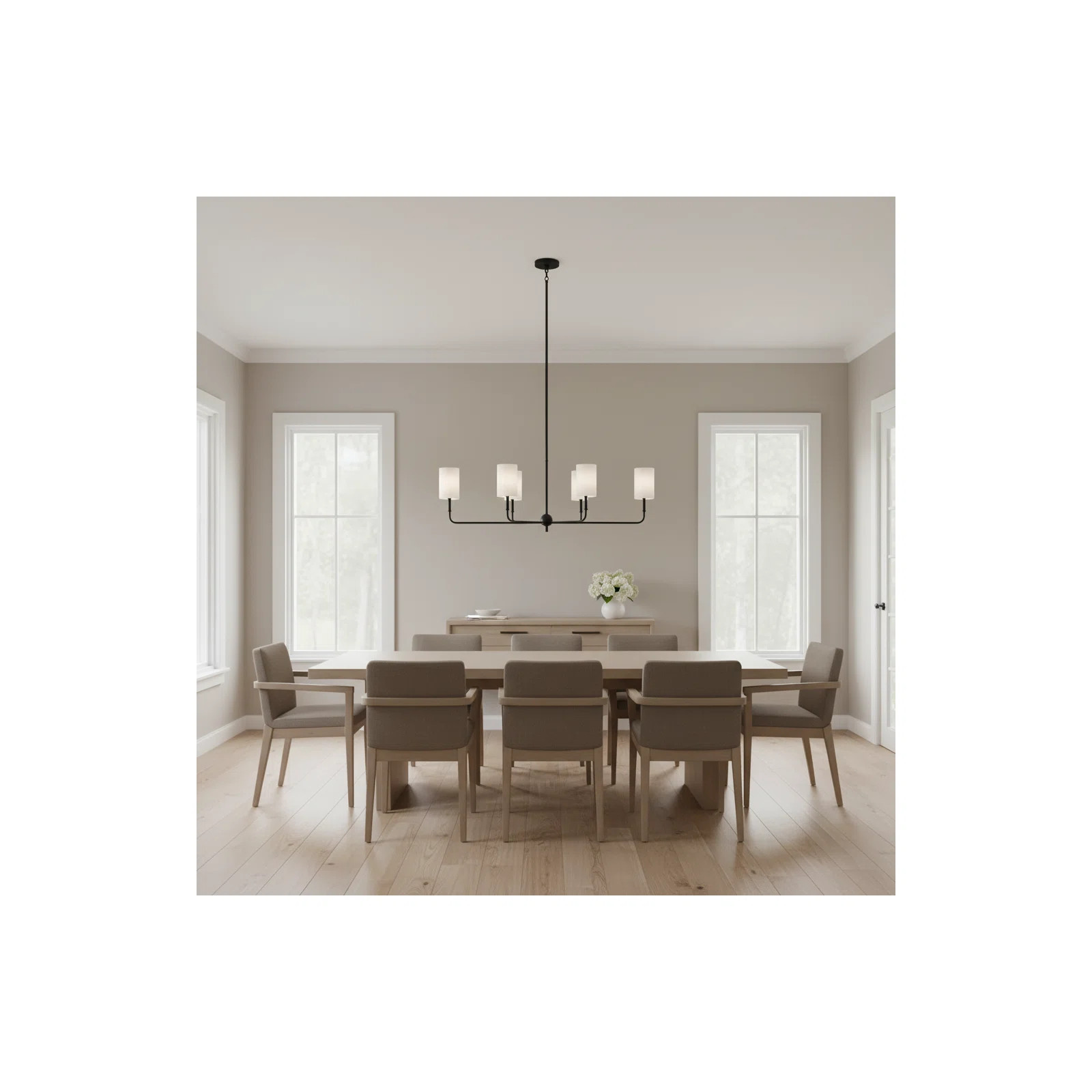 Rowley 6 - Light Metal Dimmable Chandelier | Birch Lane