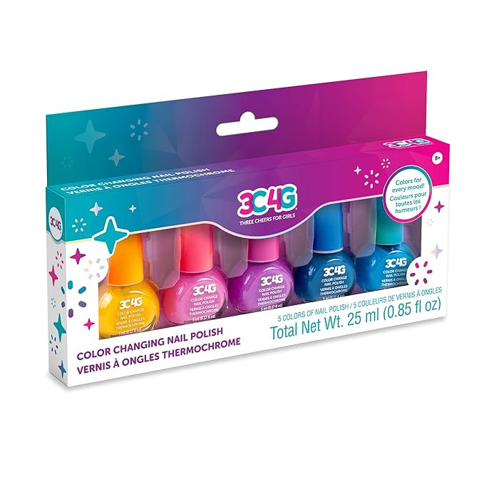 3C4G Color Changing Nail Polish Set for Girls & Teens - 5 Magical, Non-Toxic Colors That Transfor... | Amazon (US)